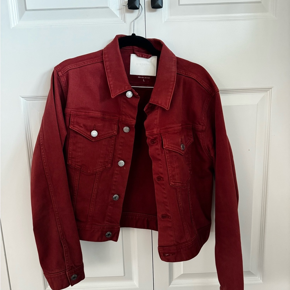 Rusted Red Everlane Denim Jacket